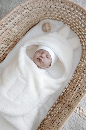Tuğba Swan Plush Swaddle and Reversible Blanket - Bohemian Duck