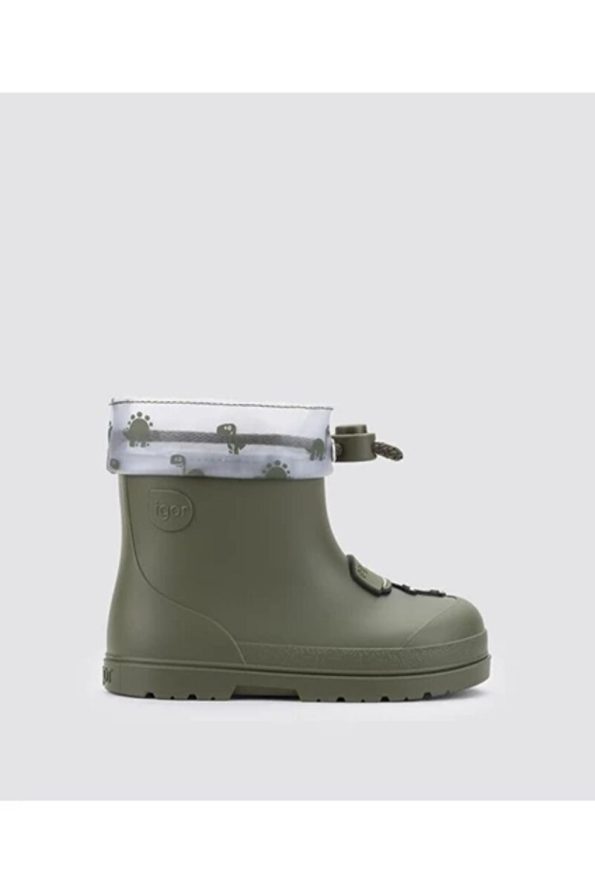 IGOR Mendi Dino Children's Rain Boots Dark Green