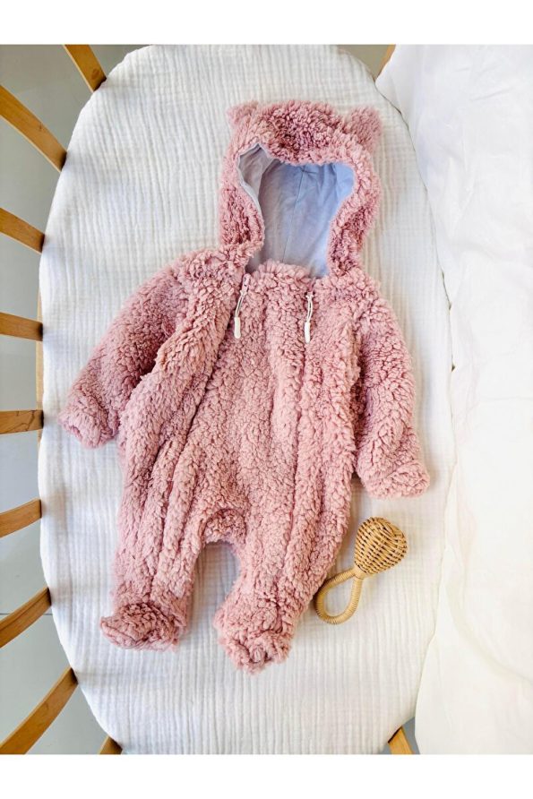 NUNU BABY Zoe Plush Romper - Pink