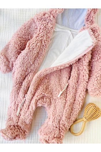 NUNU BABY Zoe Plush Romper - Pink