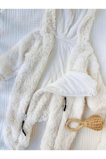 NUNU BABY Zoe Plush Snowsuit - White