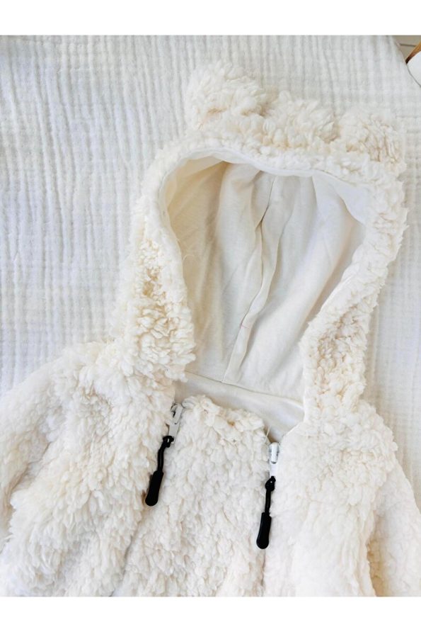 NUNU BABY Zoe Plush Snowsuit - White