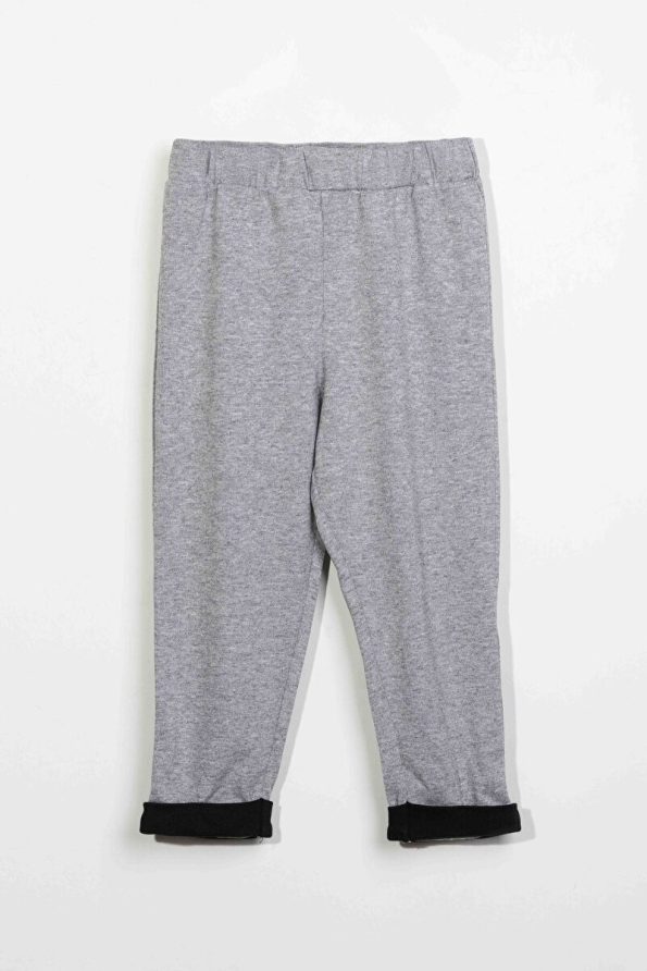 LUESS Boys' Hooded Button Detail Seasonal Set - Gray