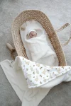 Tuğba Swan Plush Swaddle and Reversible Blanket - Bohemian Duck