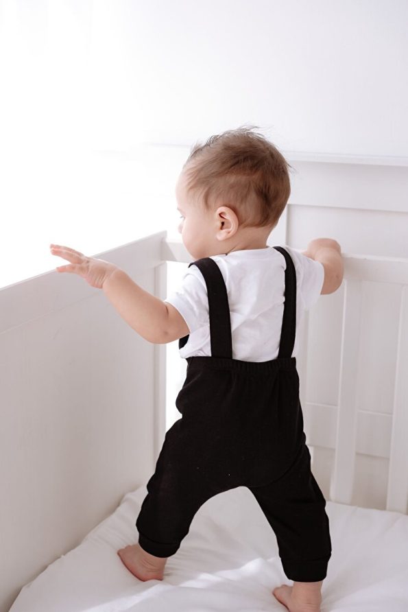 Lilabio 100% Cotton Black Dungarees