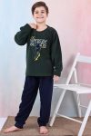 Happy City New Season Boys' Skate Pattern Fleece Pajama Set