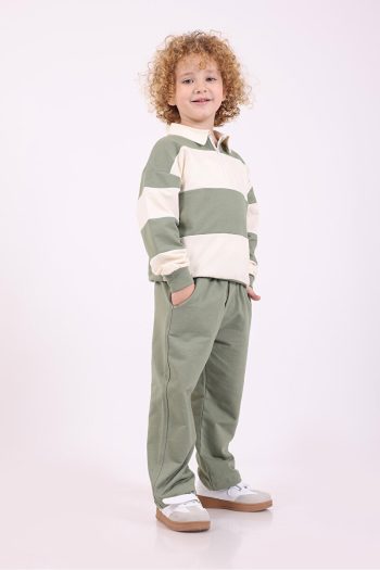 Mixima Boys' Seasonal Two-Piece Tracksuit with Collar for Ages 3-8