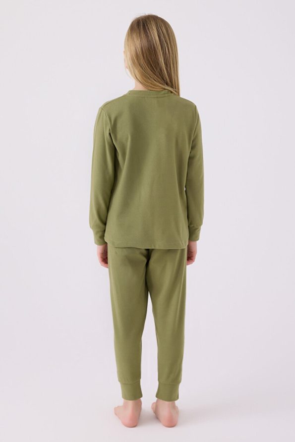 U.S. Polo Assn. Girls' Green Long Sleeve Pajama Set