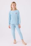 U.S. Polo Assn. Girls' Blue Long Sleeve Pajama Set