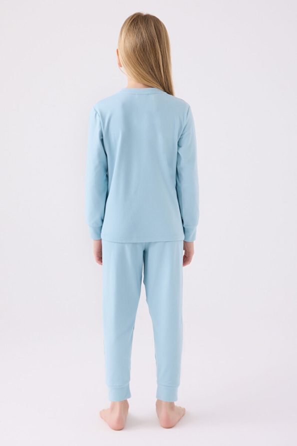 U.S. Polo Assn. Girls' Blue Long Sleeve Pajama Set