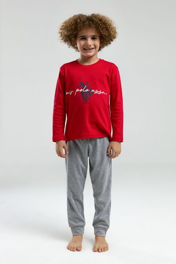 U.S. Polo Assn. Boys' Waiter Two-Piece Set Red