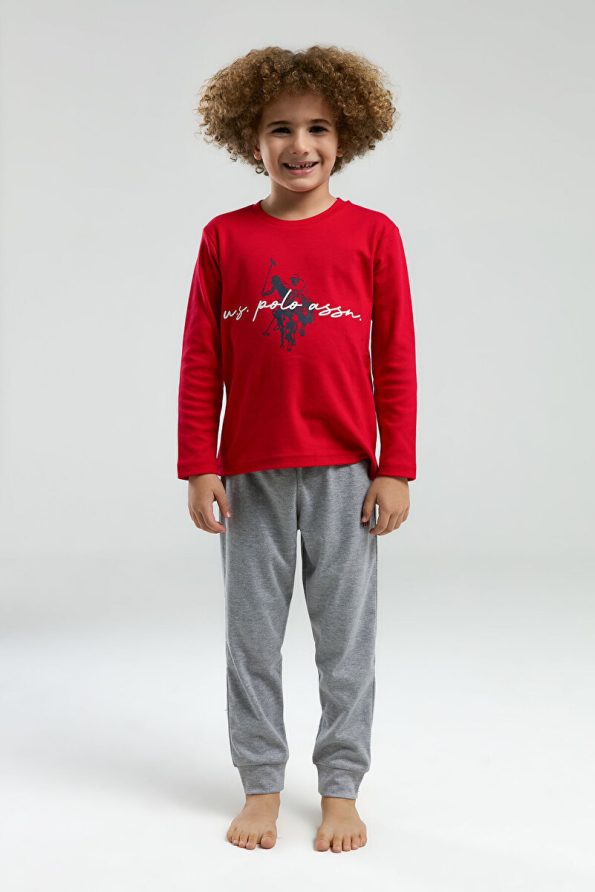 U.S. Polo Assn. Boys' Waiter Two-Piece Set Red
