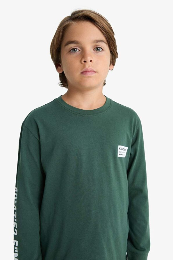 Defacto Boys' Printed Long Sleeve Pajama Set