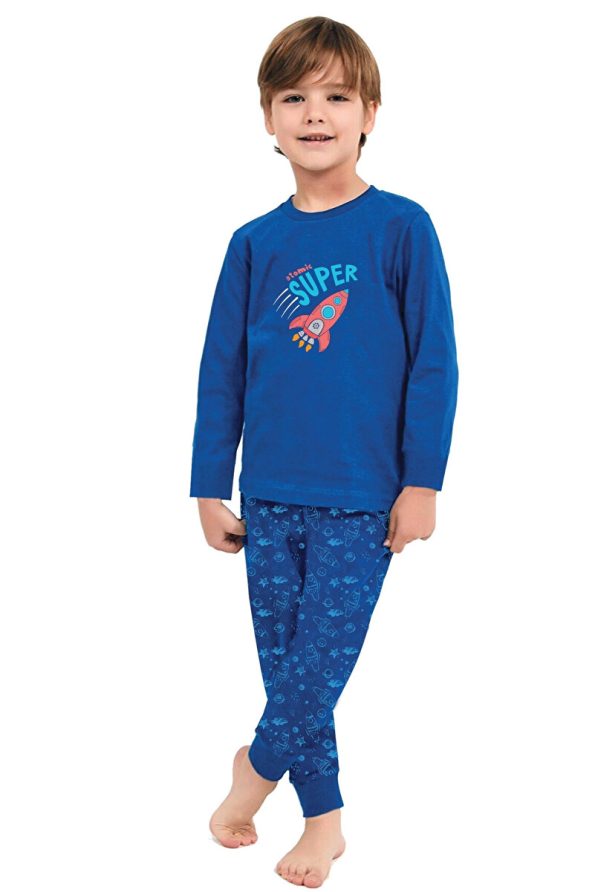 DOFI Boys' Blue Space Pattern Super Soft Pajama Set