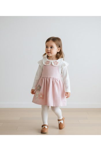 Lumia Baby Daisy Embroidered Baby Collar Dress