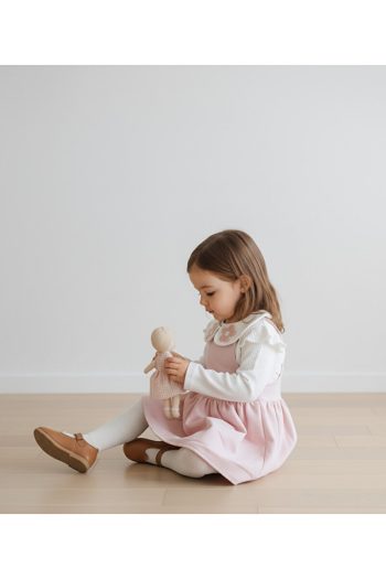 Lumia Baby Daisy Embroidered Baby Collar Dress