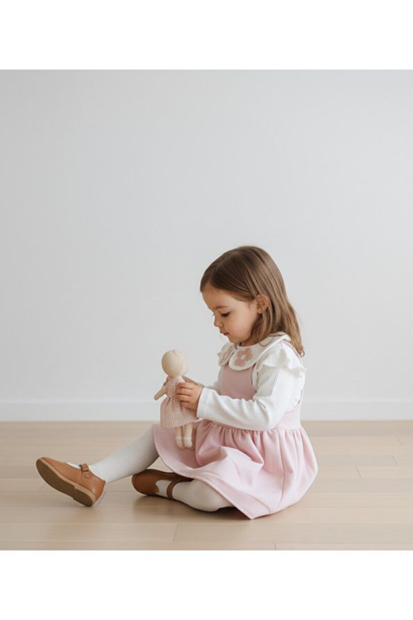 Lumia Baby Daisy Embroidered Baby Collar Dress