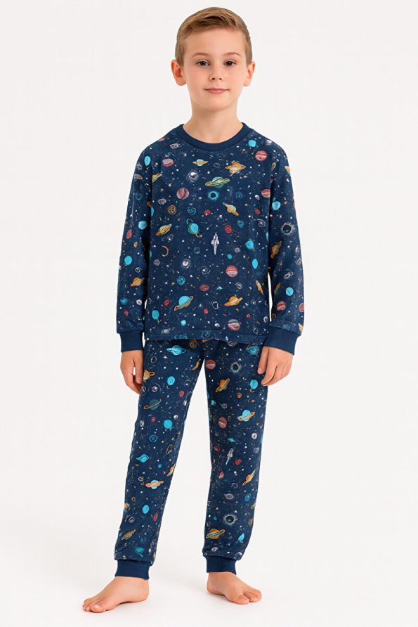 Krazber Kids Space Pattern Pajama Set 3-13 Years