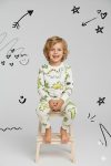 ROSAMINA Boys' 100% Cotton Tree Dinosaur Print Pajama Set