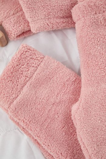 Trendyolmilla Kids Pink Mini Me Plush Knit Pajama Set