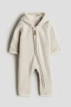 H&M Hooded Fleece Jumpsuit