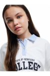 Koton Long Sleeve Shirt Collar Oversized Sweatshirt
