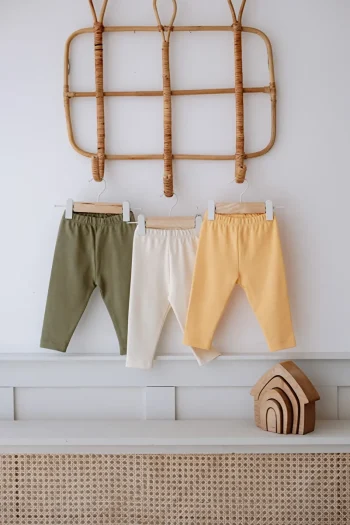 Frelida Baby & Kids 100% Cotton Baby Leggings - Set of 3