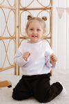 Lilabio Long Sleeve Cotton White T-Shirt for Girls