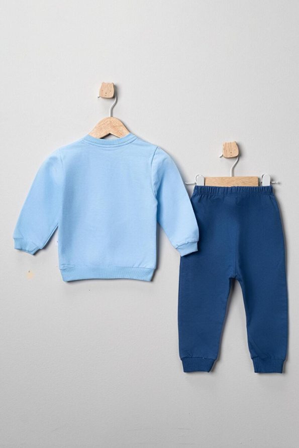 MyPrettyBaby American Football Embossed Print Seasonal 100% Cotton Two-Piece Set