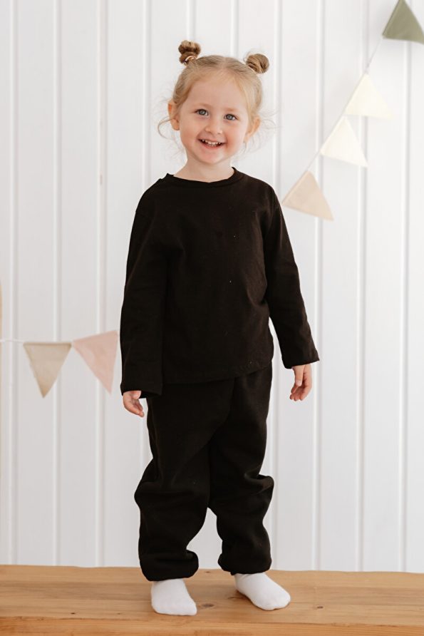 Lilabio Fleece Lined Jogger Pants for Kids