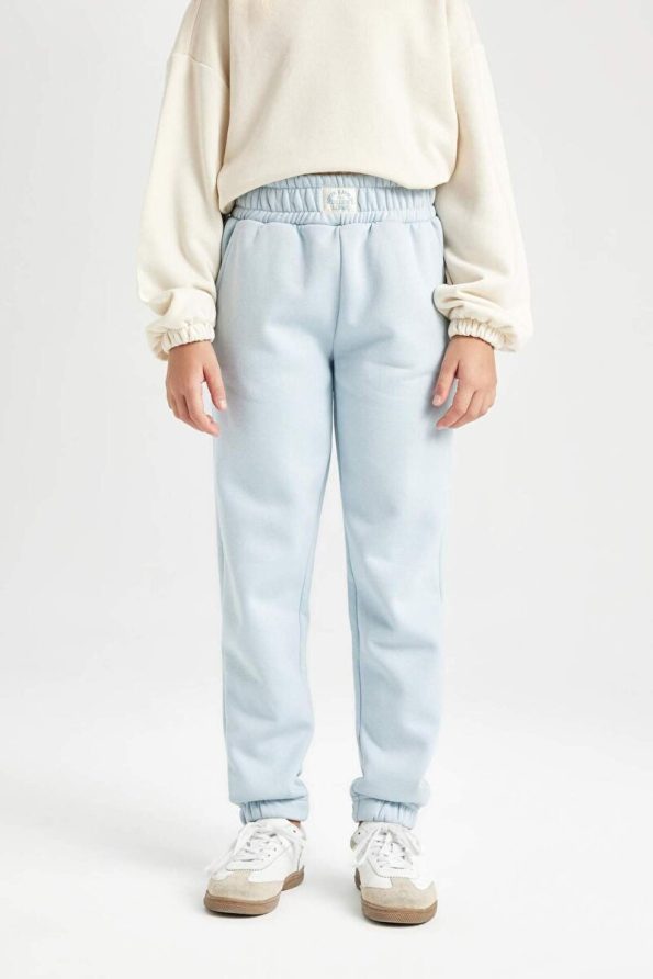 Defacto Girls' Standard Fit Elastic Waist Basic Jogger Pants