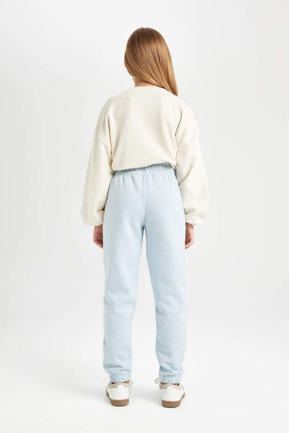 Defacto Girls' Standard Fit Elastic Waist Basic Jogger Pants