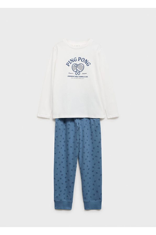 MANGO Boys Blue Pajama Set