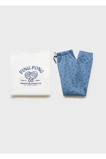 MANGO Boys Blue Pajama Set
