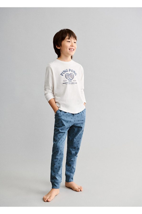 MANGO Boys Blue Pajama Set