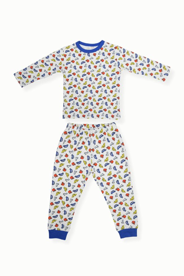 Messido Kids Pajama Set 1-5 Years Cars Pattern