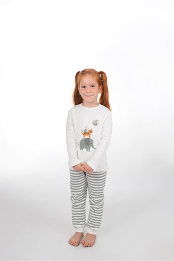 Messido Kids Animal Print Long Sleeve Cotton Pajama Set 1-5 Years