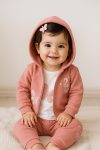 MyPrettyBaby Glitter Butterfly Printed Hoodie Set for Girls
