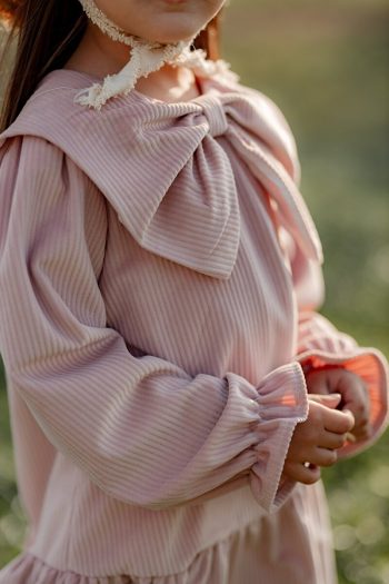 Pink Dress with Large Bow for Girls