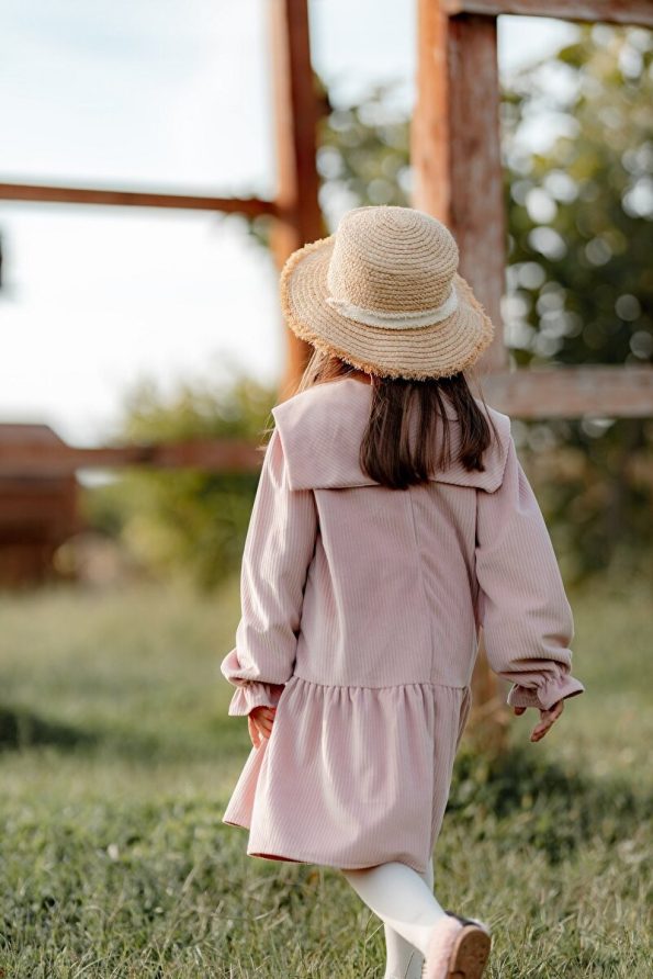 Pink Dress with Large Bow for Girls