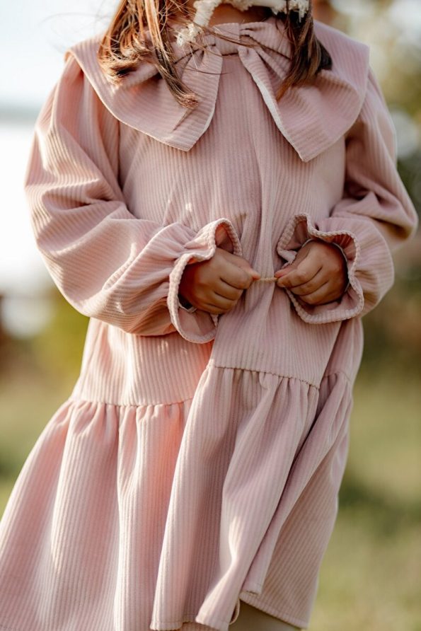 Pink Dress with Large Bow for Girls