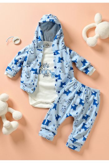 Tuabella 100% Cotton 3-Piece Baby Boy Set