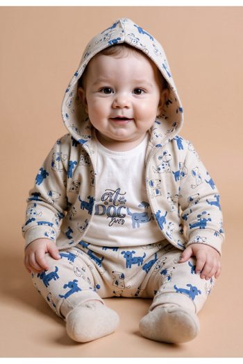 Tuabella 100% Cotton 3-Piece Baby Boys Set