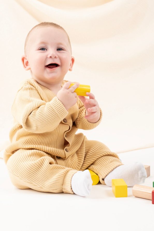 Vauva Seasonal Long Sleeve Knit Baby Romper for Boys and Girls