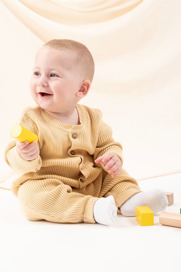 Vauva Seasonal Long Sleeve Knit Baby Romper for Boys and Girls