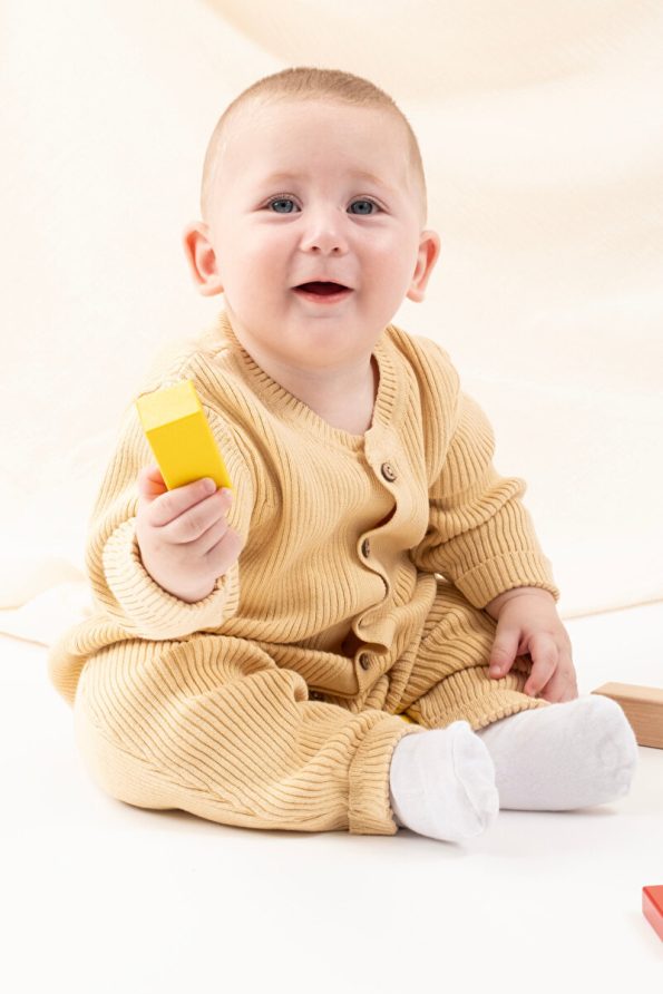 Vauva Seasonal Long Sleeve Knit Baby Romper for Boys and Girls