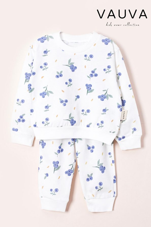 Vauva Long Sleeve Printed Pajama Set for Baby Boys and Girls