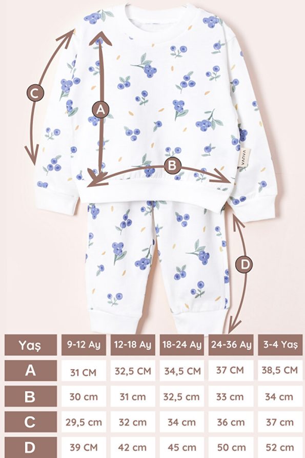 Vauva Long Sleeve Printed Pajama Set for Baby Boys and Girls