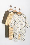 SFKHOME Baby Boys' Footed Romper Set of 3