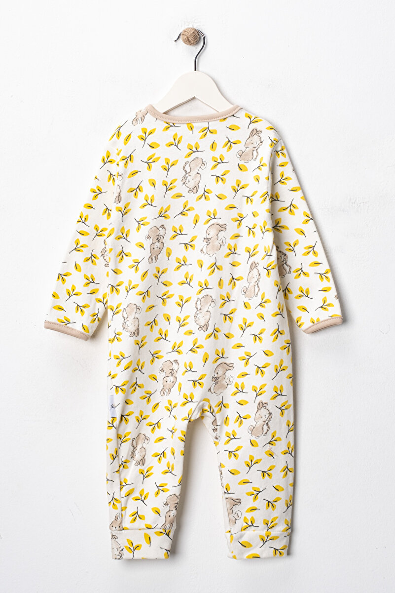 1_org_zoom-971.jpg ENIA BABY Girls' Printed Cotton Cuffed 3-Piece Romper Set